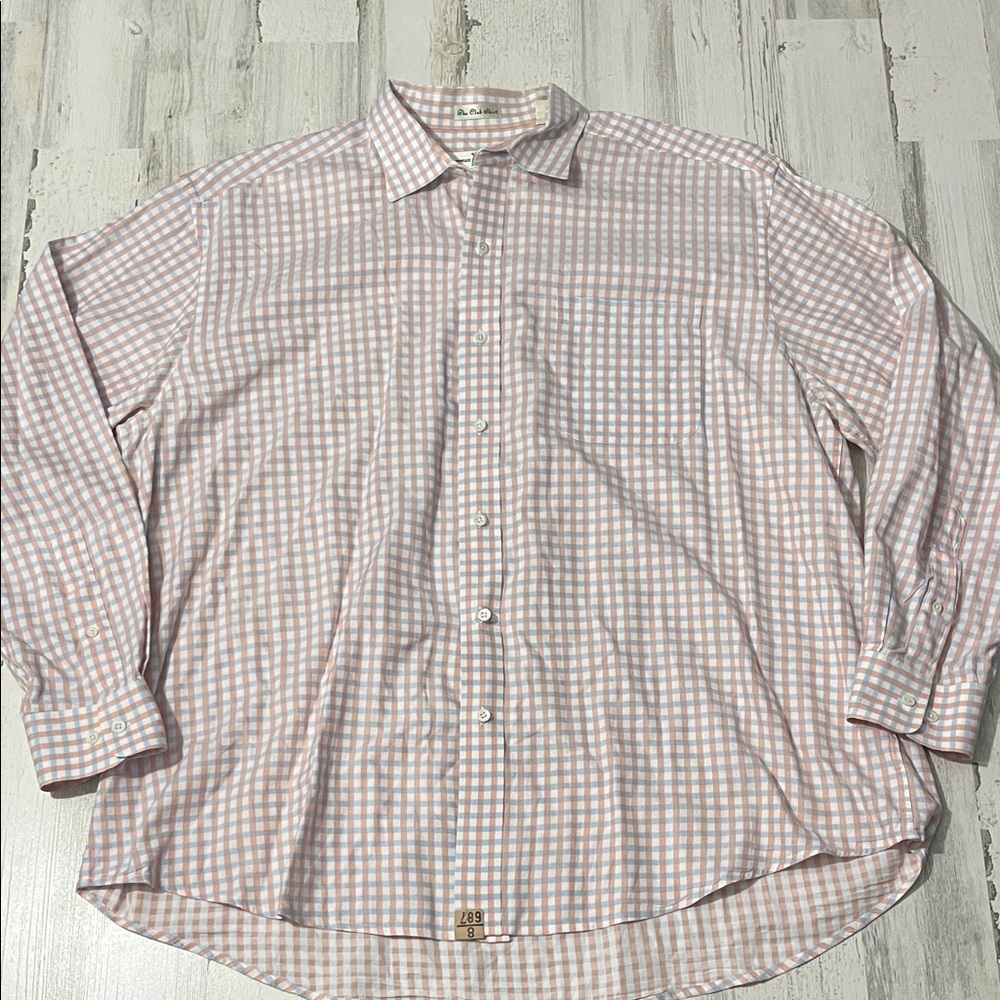 Fairway & Greene Pink and Blue Checkered  Shirt Size XXL
